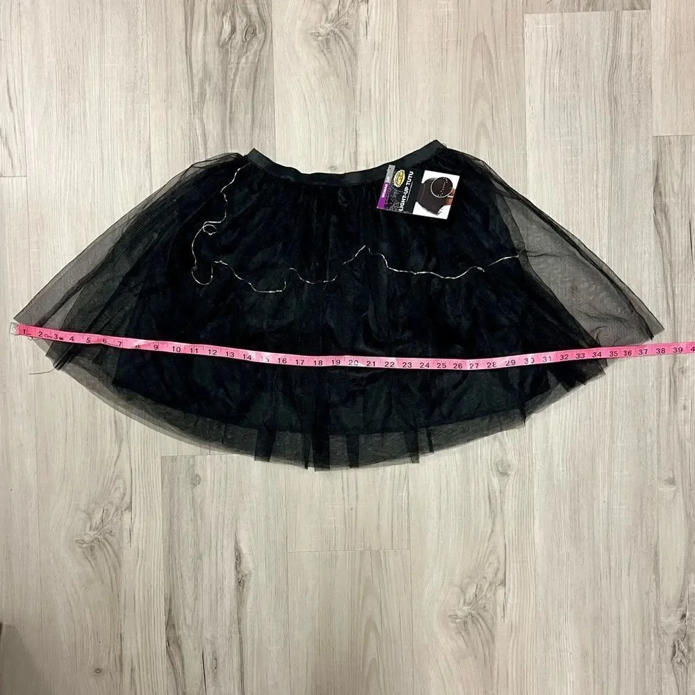 LED Lightup tutu in black sz L stretch Costume Skirt